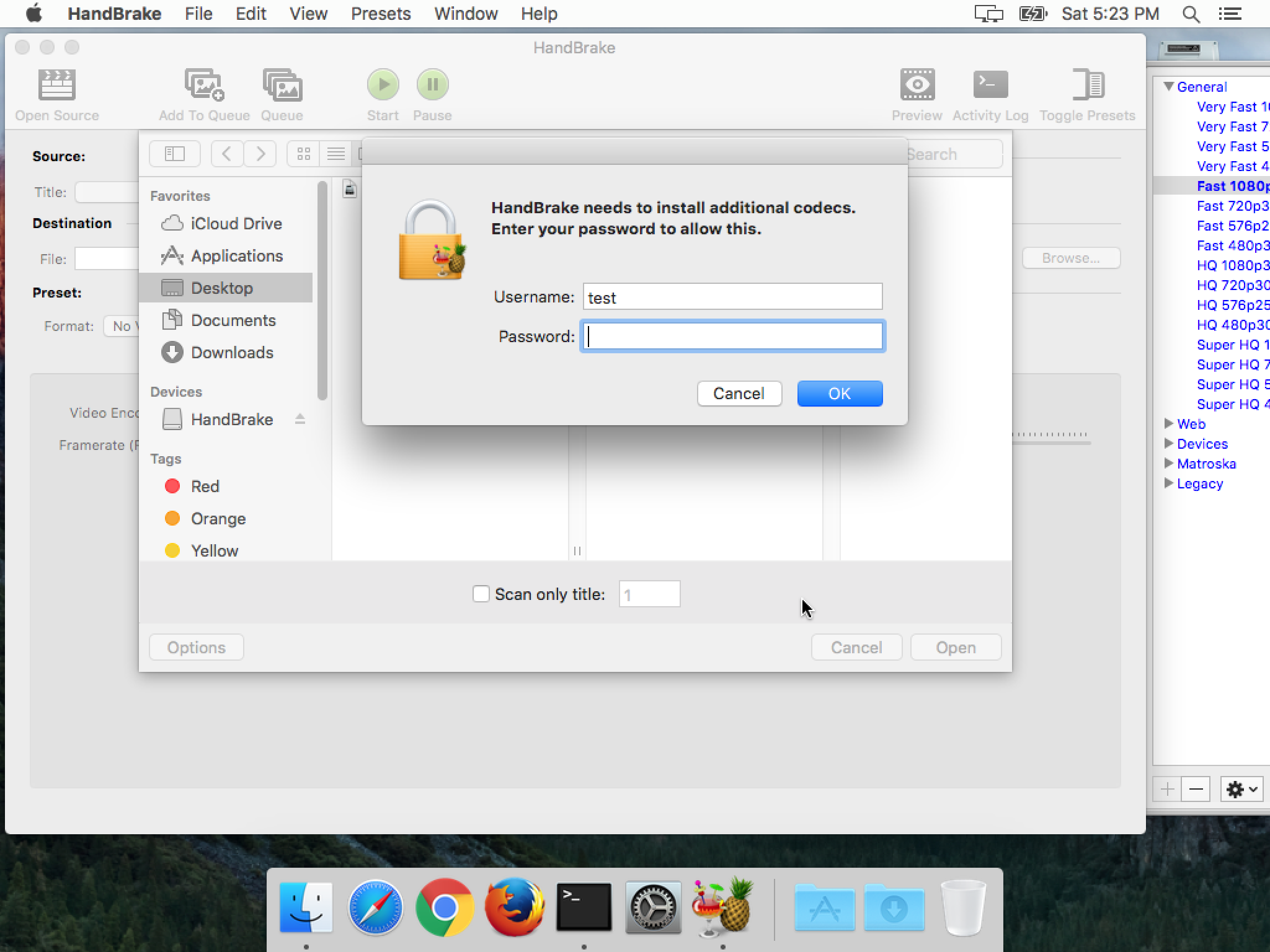 what is handbrake on mac for